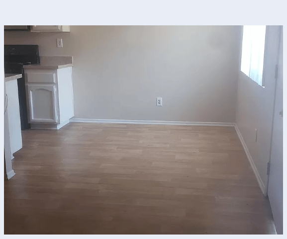 living room with wood plank floor