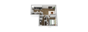 1 Bedroom - 470 sq.ft.