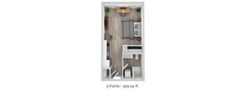 a 2400 sq ft floor plan with a bedroom and a living room