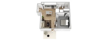 Cozy and Convenient—543 Sq. Ft. 1-Bedroom with Private Entrance and Smart Layout.