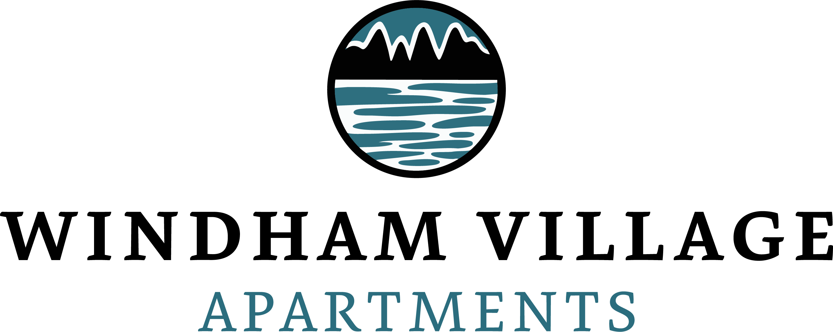 The image is a logo for Windham Village Apartments.