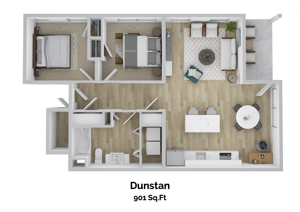 a 1 bedroom floorplan of a 2100 sq ft roommates