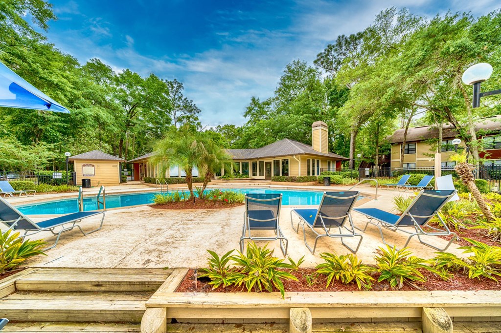 Poolside view at Northlake Apartments, Jacksonville FL