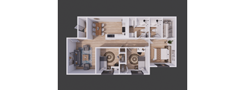 3 bed-2 bath Floor Plan  at Northlake Apartments, Florida, 32218