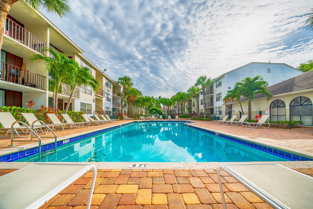 the swimming pool at our apartments