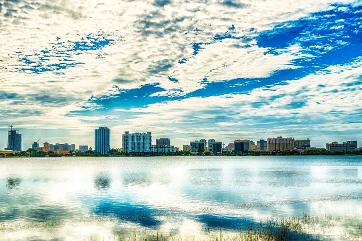 the city of lakeshore on a cloudy day