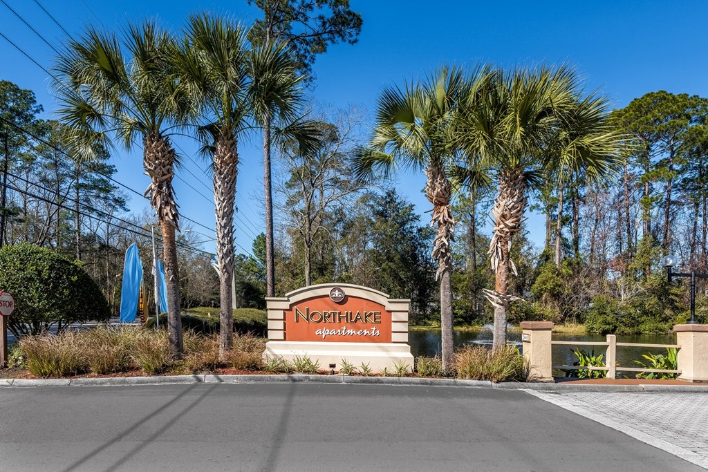 Northlake Apartment welcome sign at Northlake Apartments, Jacksonville FL