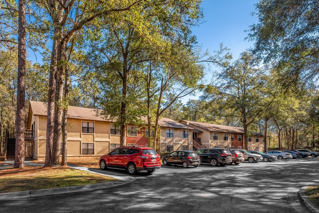 Parking lot outside at Northlake Apartments, Jacksonville FL