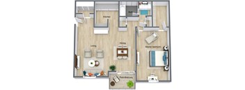 3D Red Bay - Red Mangrove model -1 bed 1 bath