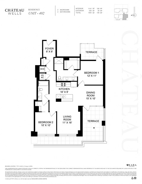 2 bed 2 bath I at Chateau on Wells, Chicago, IL