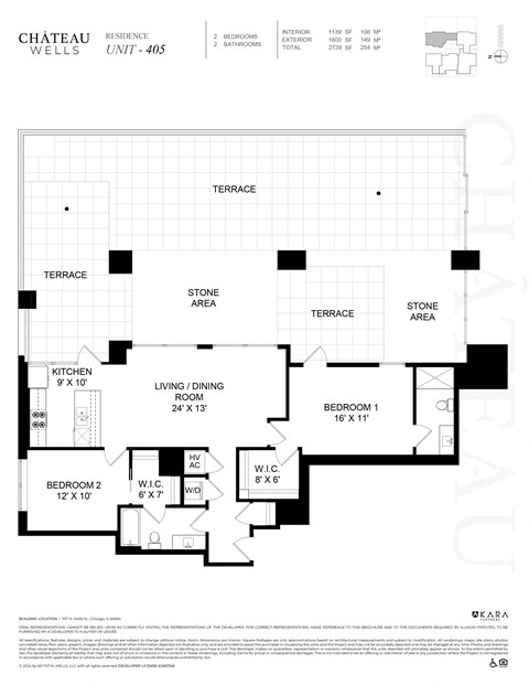 2 bed 2 bath F at Chateau on Wells, Chicago