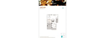 1Bedroom 1Bathroom floor plan X at Hensley Chicago, Chicago