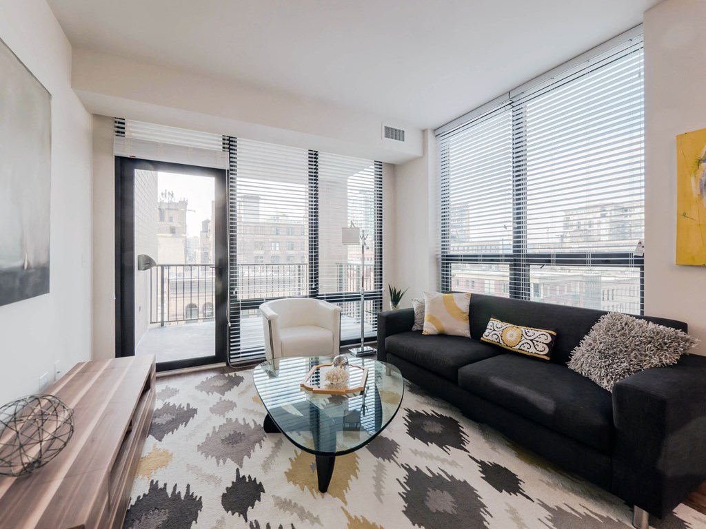 Apt 606 floor to ceiling windows at Hensley Chicago, Chicago, 60654
