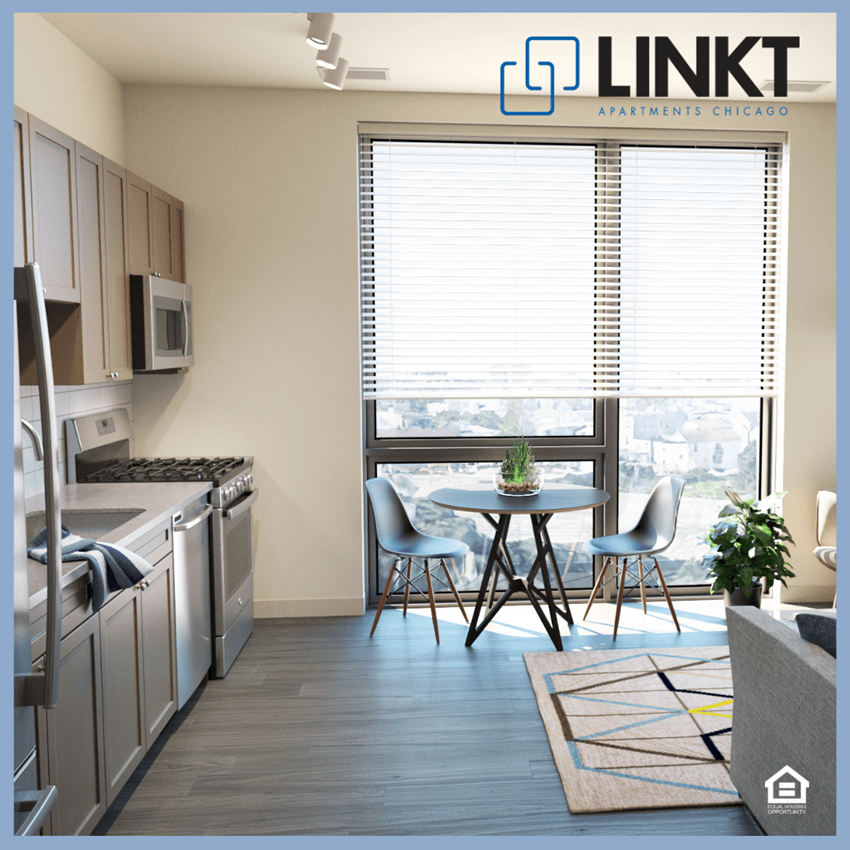 Living Room With Balcony Living Room With Balcony at Linkt Apartments, Illinois