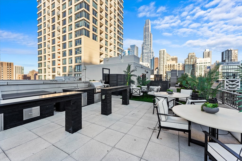 Common area view roof top at Chateau on Wells, Chicago