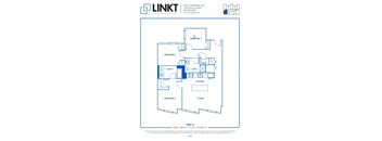 3 Bedrooms and 2 Bathrooms Floor Plans B at Linkt Apartments, Chicago, 60642