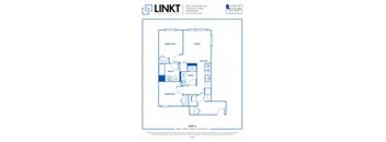 2 Bedrooms and 2 Bathrooms Floor Plans D at Linkt Apartments, Chicago, Illinois