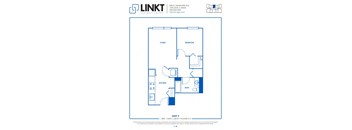 1 Bedroom C 1 Bath Floor Planat Linkt Apartments, Illinois, 60642