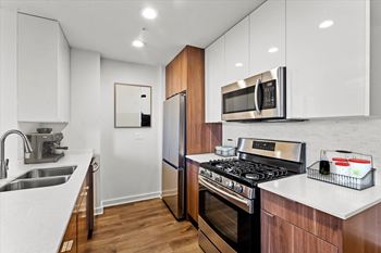 Kitchen area at Chateau on Wells, Chicago, 60654