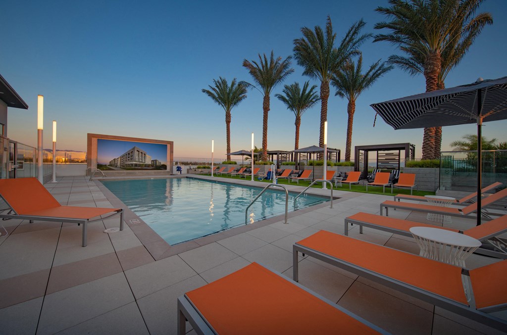 movie theater and pool roof top
