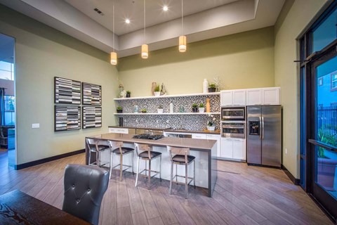 a kitchen or kitchenette at homewood suites by hilton houston stafford sugar