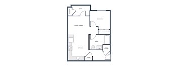 this floor plan is an approximation of our 1 bedroom floor plan