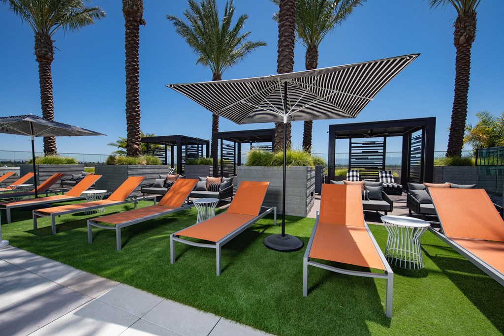 a rendering of the outdoor lounge area at the hyatt regency scottsdale resort