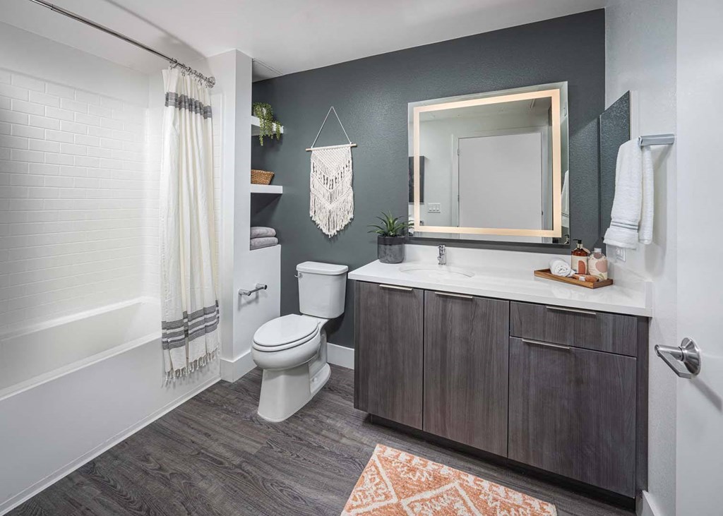 our apartments showcase a beautiful bathroom