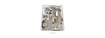 1 Bedroom Floor Plan at Arbour Place Apartments, Indiana