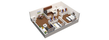 2 Bedroom Garden floor