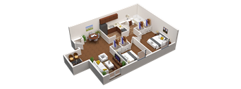 2 Bedrooms W/ Balcony