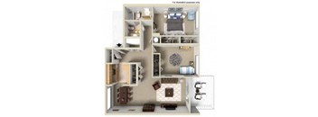 2 Bed Floor Plan - Hideaway