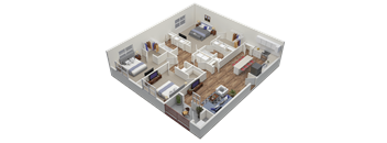 3 bed, 2 bath floor plan at The Slate, Jeffersonville, 47130