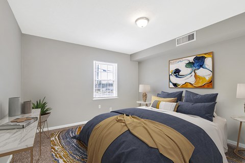 Comfortable Bedroom at Caballo Crossing, Lexington, Kentucky