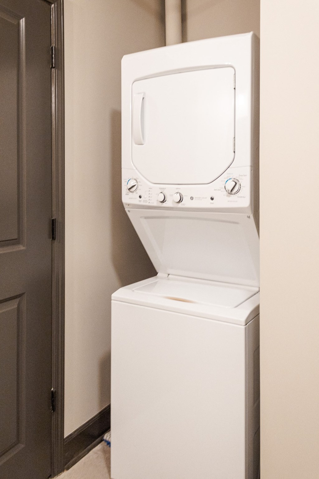 a washer and dryer in a room