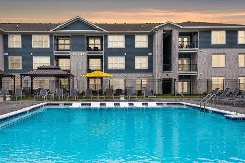 Pool At Dusk at Arlington Farms, Greenwood, IN, 46143