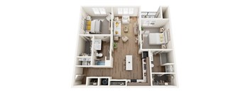 2 Bed, 2 Bath Floor Plan at Arlington Farms, Greenwood, Indiana