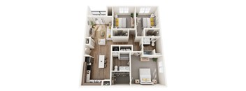 3 Bed, 2 Bath Floor Plan at Arlington Farms, Greenwood, IN, 46143