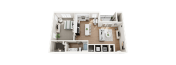 The Hickory 1 Bed 1 Bath at Forest Edge Apartments, Charlestown, 47111