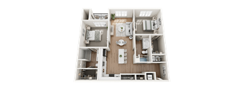 The Juniper 2 Bed 2 Bath at Forest Edge Apartments, Charlestown, 47111