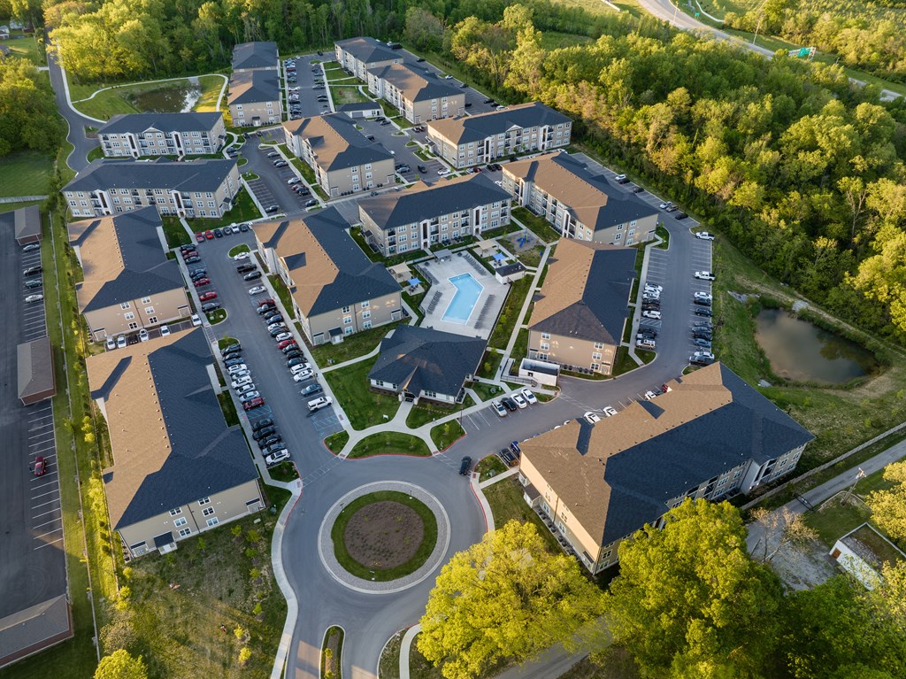 Aerial Community View at Lakeside Gardens, Jeffersonville, 47130