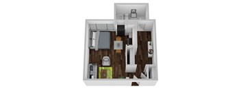 Super Studio Floor Plan at Lofts on Ormsby, Louisville