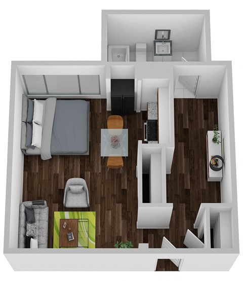 Super Studio Floor Plan at Lofts on Ormsby, Louisville