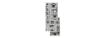3 Bed - 2 Bath  Floorplan