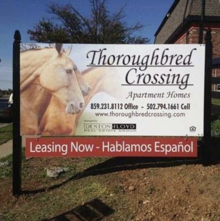 Thoroughbred Crossing - Exterior Signage