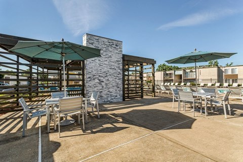 Exterior Pool Deck at Halsey Flats, Louisville, KY