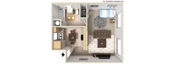 Studio Floor Plan - Hideaway