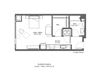 Floor Plan A Floor Plan A Studio 1 Bath 530-621 Sq Ft Floor Plan at Atelier at University Park Apartments