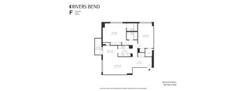 A floor plan for an apartment in Rivers Bend.