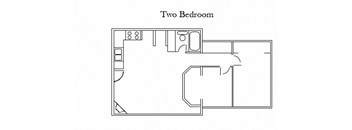 a floor plan of a small room with a bedroom